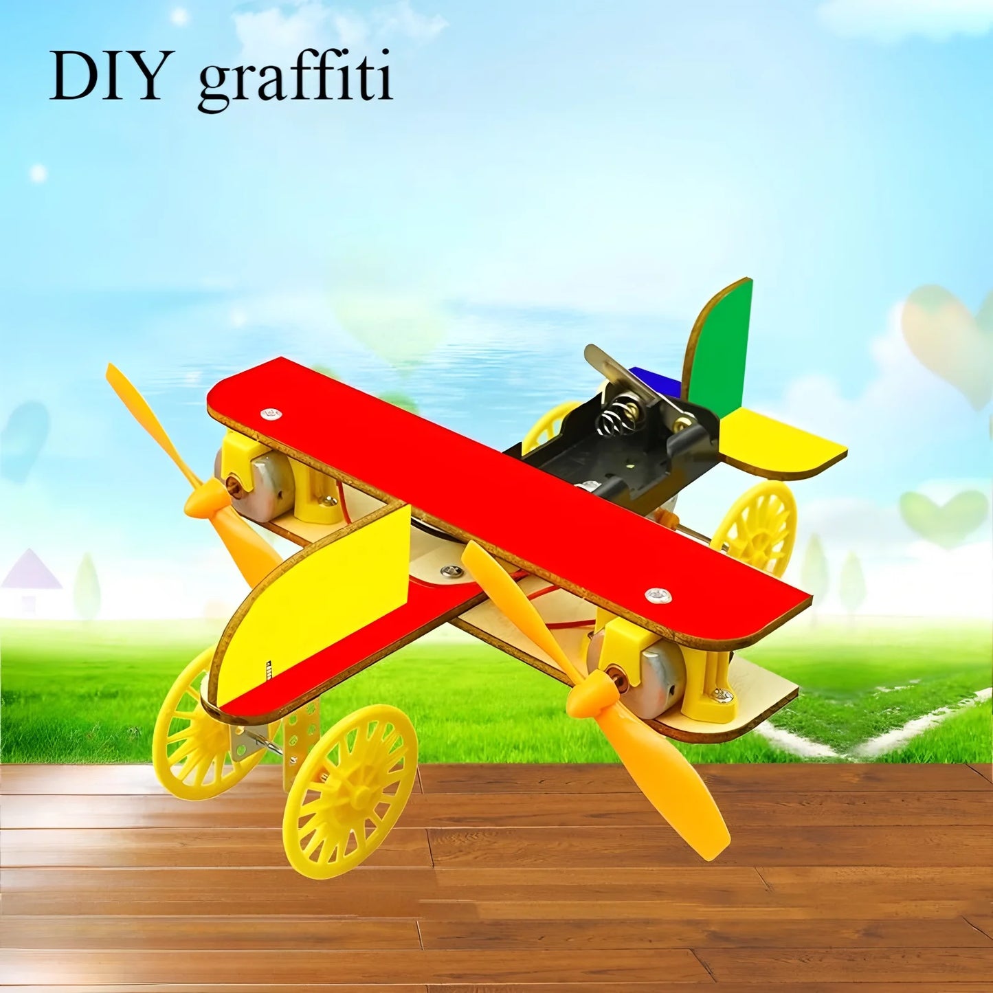 DIY Wooden Airplane Model Kit – STEM Educational Toy for Kids