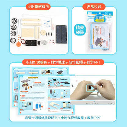 Solar-Powered STEM Kit – Electric Car & Fan Model