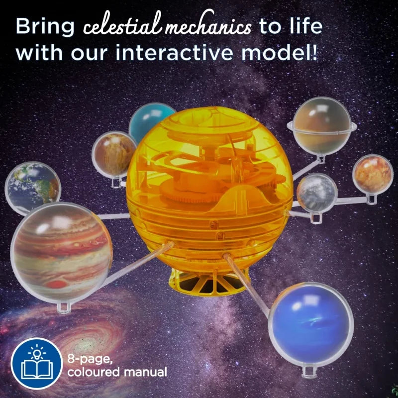 Wind-Up Solar System Model Kit – Build & Explore Planetary Orbits with Moving Gears