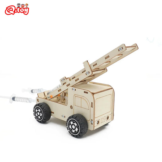 DIY Hydraulic Excavator, Elevator & Bulldozer STEM Kit – Educational Wooden Science Toy for Kids