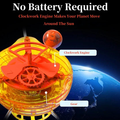 Wind-Up Solar System Model Kit – Build & Explore Planetary Orbits with Moving Gears