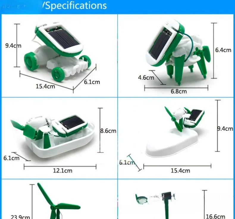6-in-1 Solar Powered STEM Building Kit – Educational DIY Toy Set for Kids