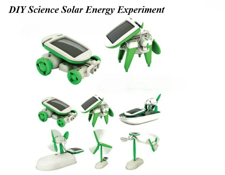 6-in-1 Solar Powered STEM Building Kit – Educational DIY Toy Set for Kids
