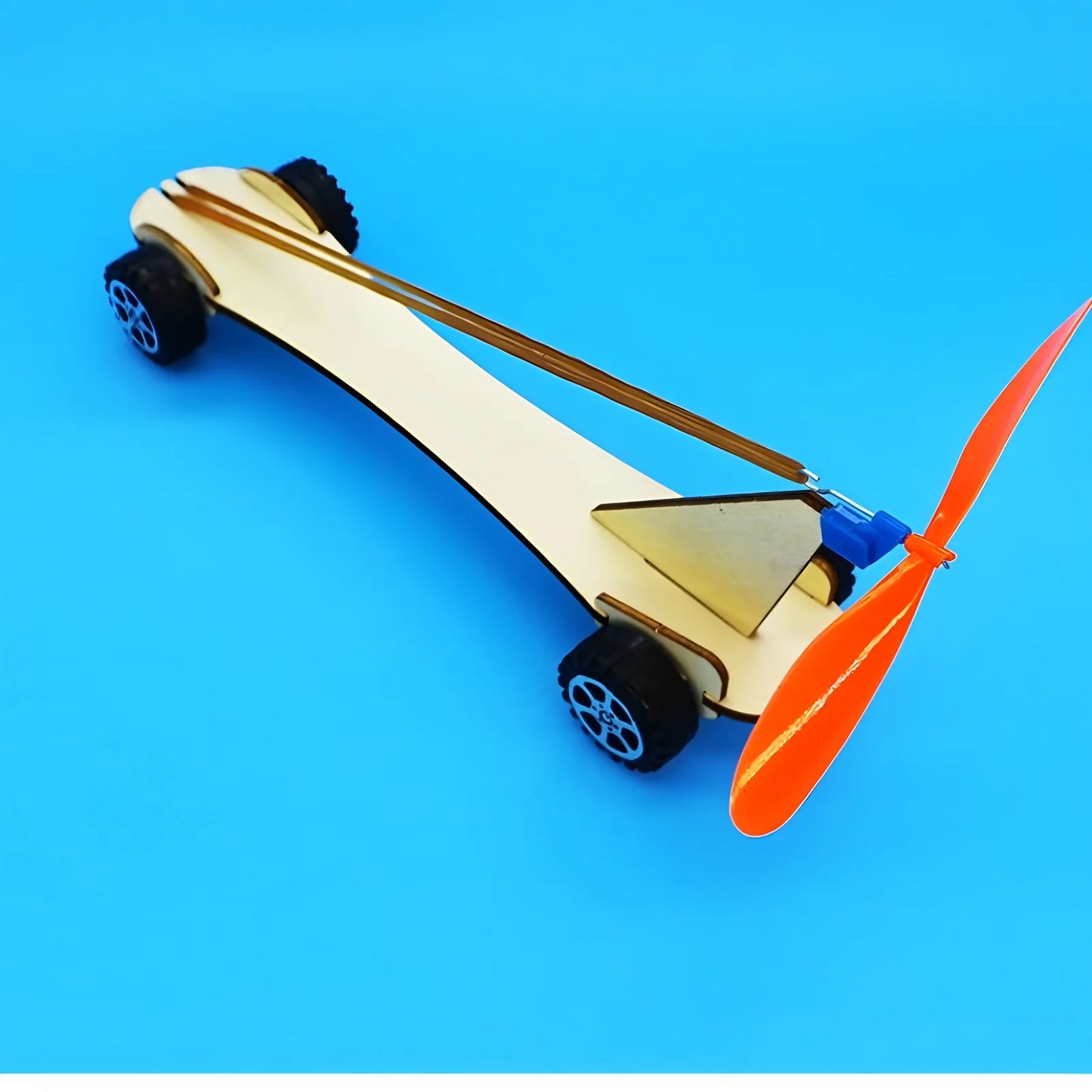 DIY Rubber Band Powered Car – STEM Educational Kit for Kids