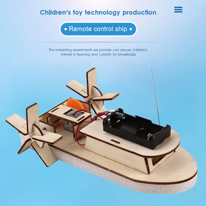 Battery-Powered Wooden DIY Kits – Remote Control STEM Projects for Kids